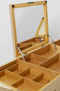 KARE Design Konsolipöydät Ja Sivupöydät*Venezia Meikkipöytä, Pöytä Peilillä Sekä Säilytystilalla, Tuoli, Kermanvärinen