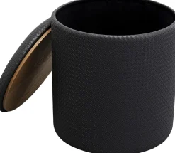 KARE Design Rahit Ja Jakkarat*Venezia Palli, Rahi Säilytyslokerolla, Musta Ø40cm