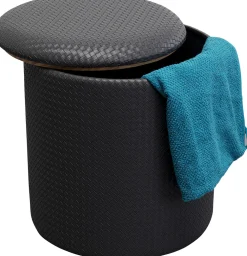 KARE Design Rahit Ja Jakkarat*Venezia Palli, Rahi Säilytyslokerolla, Musta Ø40cm