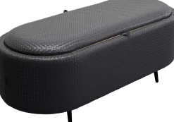 KARE Design Penkit*Venezia Penkki Säilytyslokerolla, Musta 100cm