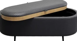 KARE Design Penkit*Venezia Penkki Säilytyslokerolla, Musta 100cm