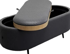 KARE Design Penkit*Venezia Penkki Säilytyslokerolla, Musta 100cm