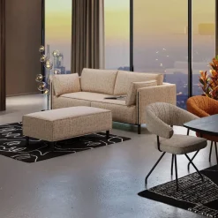 KARE Design Sohvat|Olohuone*Victor Sohva, 3-istuttava, Beige 233cm