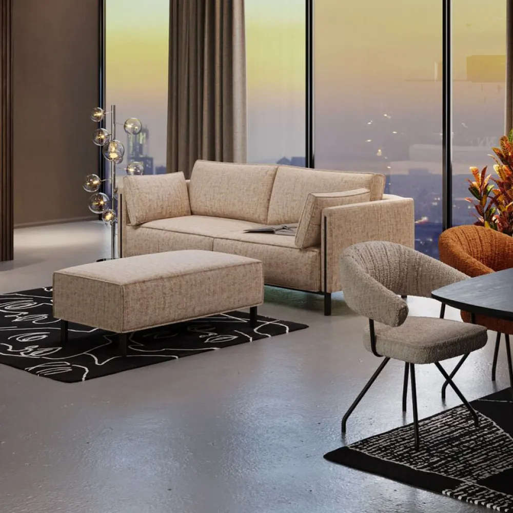 KARE Design Sohvat|Olohuone*Victor Sohva, 3-istuttava, Beige 233cm