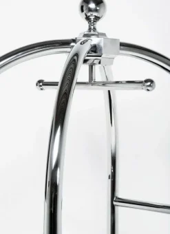 KARE Design Jalalliset Vaatenaulakot*VIP Baggage Trolley Vegas Naulakko, Matkalaukkukärry, Hopea