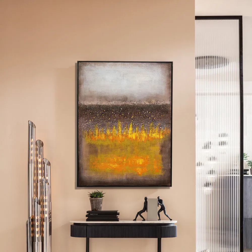 KARE Design Taulut|Olohuone*Vista Canvastaulu Keltainen 90x120 Cm