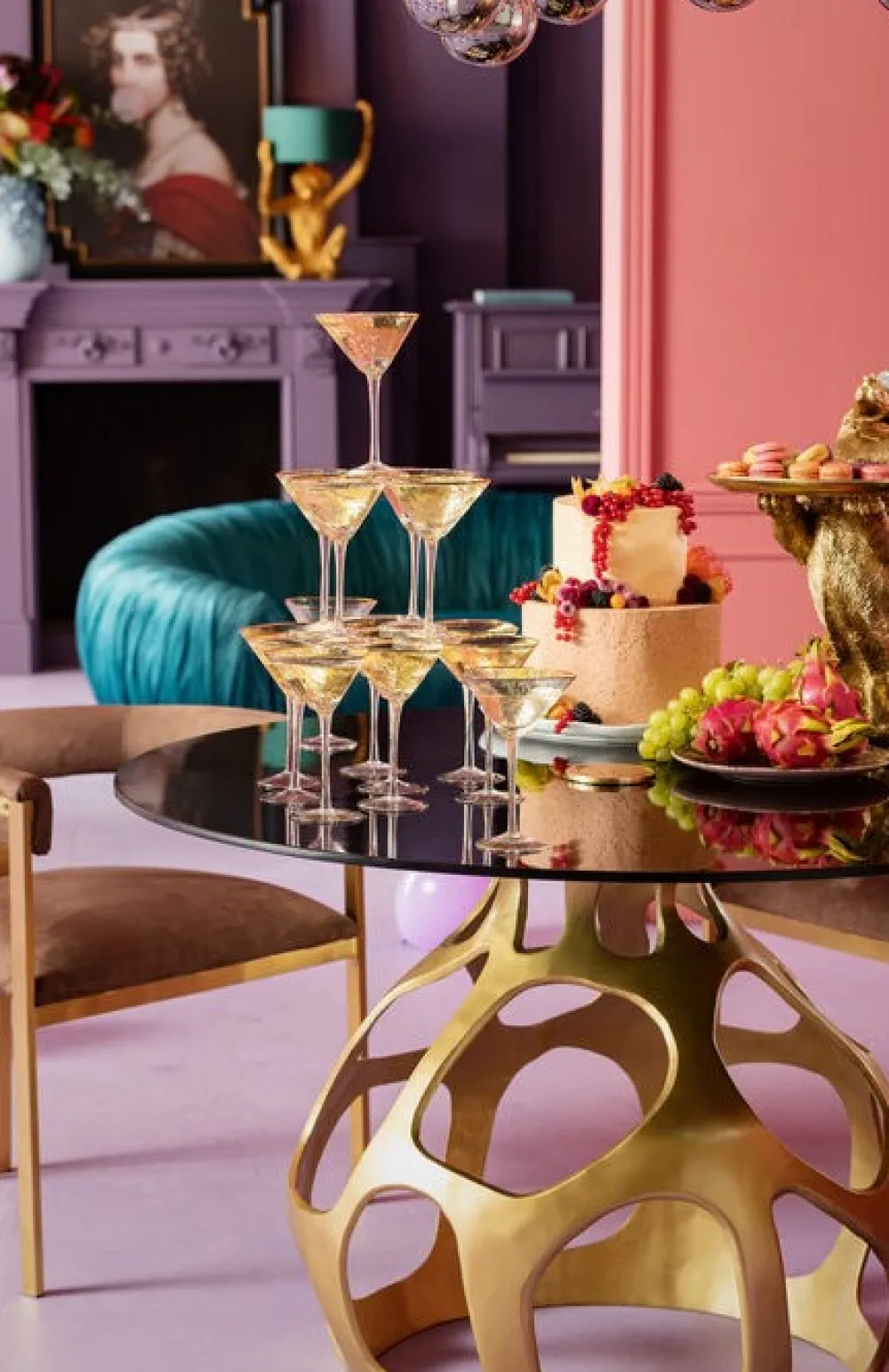 KARE Design Pöydät*Volcano Pyöreä Pöytä, Kulta Ø120cm