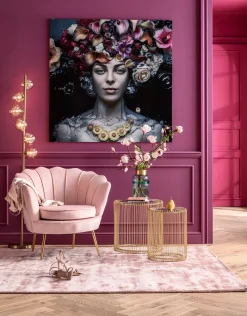 KARE Design Nojatuolit*Water Lily Nojatuoli, Kulta/roosa