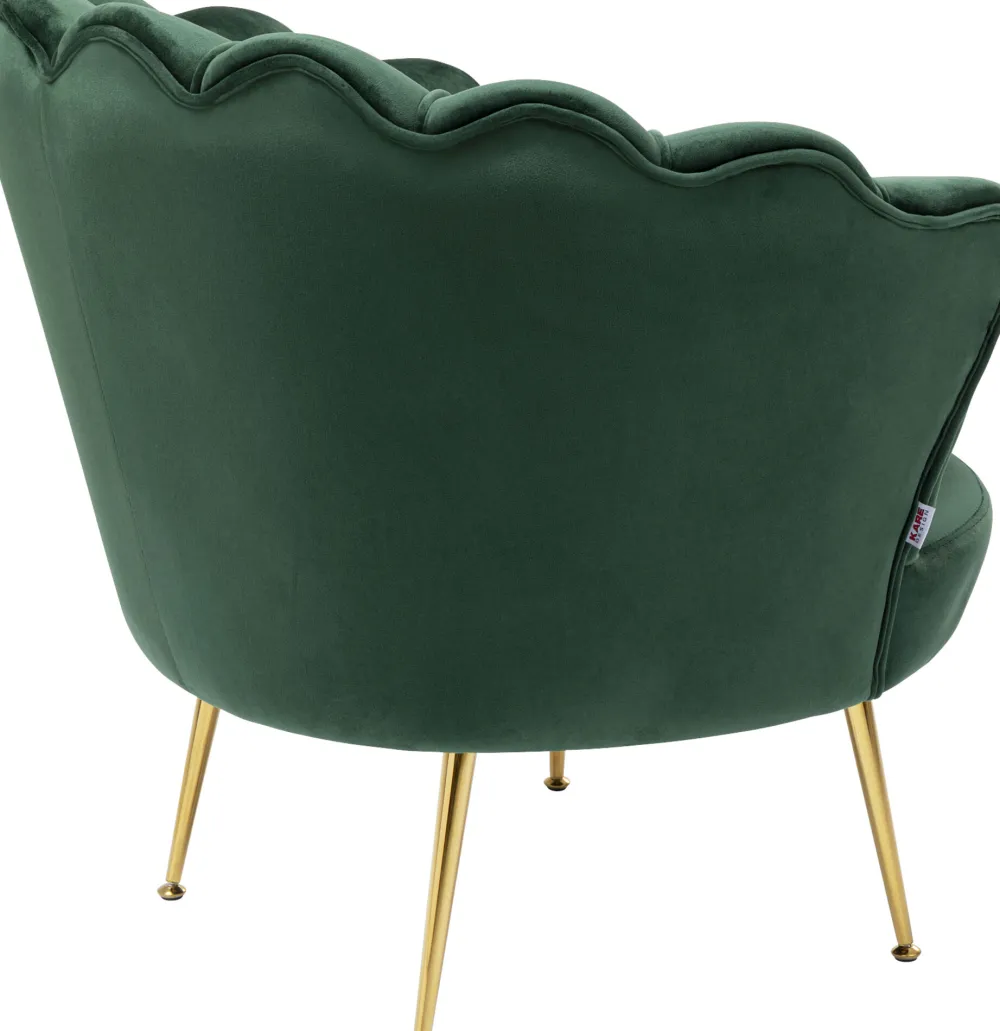 KARE Design Nojatuolit*Water Lily Nojatuoli, Kulta, Tummanvihreä