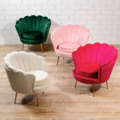 KARE Design Nojatuolit*Water Lily Nojatuoli, Kulta, Beige