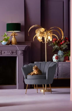 KARE Design Nojatuolit*Water Lily Nojatuoli, Kulta, Harmaa