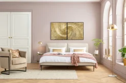 KARE Design Seinäkoristeet*Waves, Aallot Taulut, Kultaa (2/Setti)