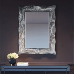 KARE Design Peilit*Wavy Seinäpeili, Hopea 94x124cm