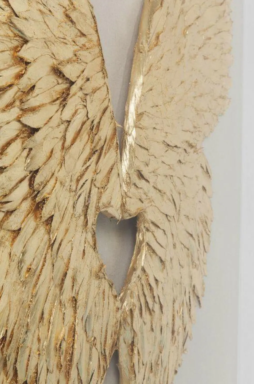 KARE Design Seinäkoristeet*Wings Siivet Seinäkoriste - Kulta, Valkoinen 120x120cm