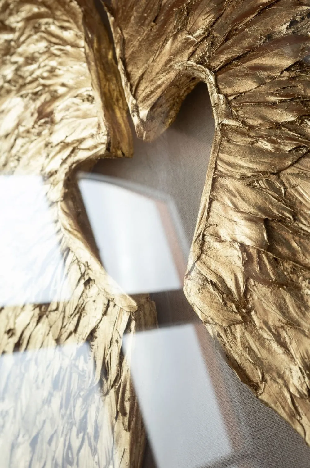 KARE Design Seinäkoristeet*Wings Siivet Seinäkoriste - Kulta, Valkoinen 120x120cm