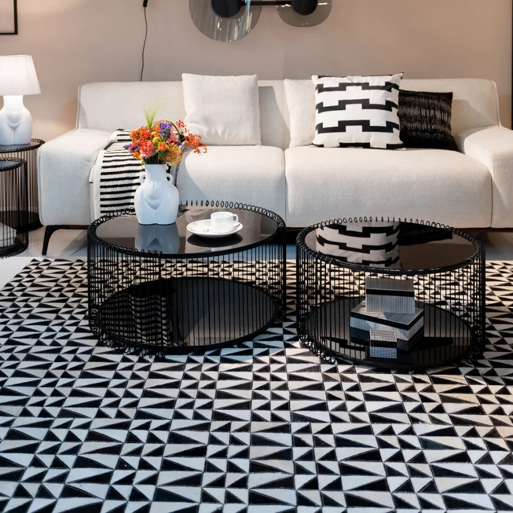 KARE Design Sohvapöydät|Olohuone*Wire Double Black Sohvapöytä Lasia Ja Metallia Musta (2/Setti)