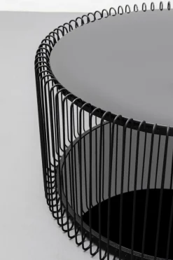 KARE Design Sohvapöydät|Olohuone*Wire Double Black Sohvapöytä Lasia Ja Metallia Musta (2/Setti)