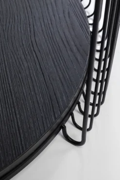 KARE Design Sohvapöydät*Wire Double Black Wood Sohvapöytä Musta (2/Setti)