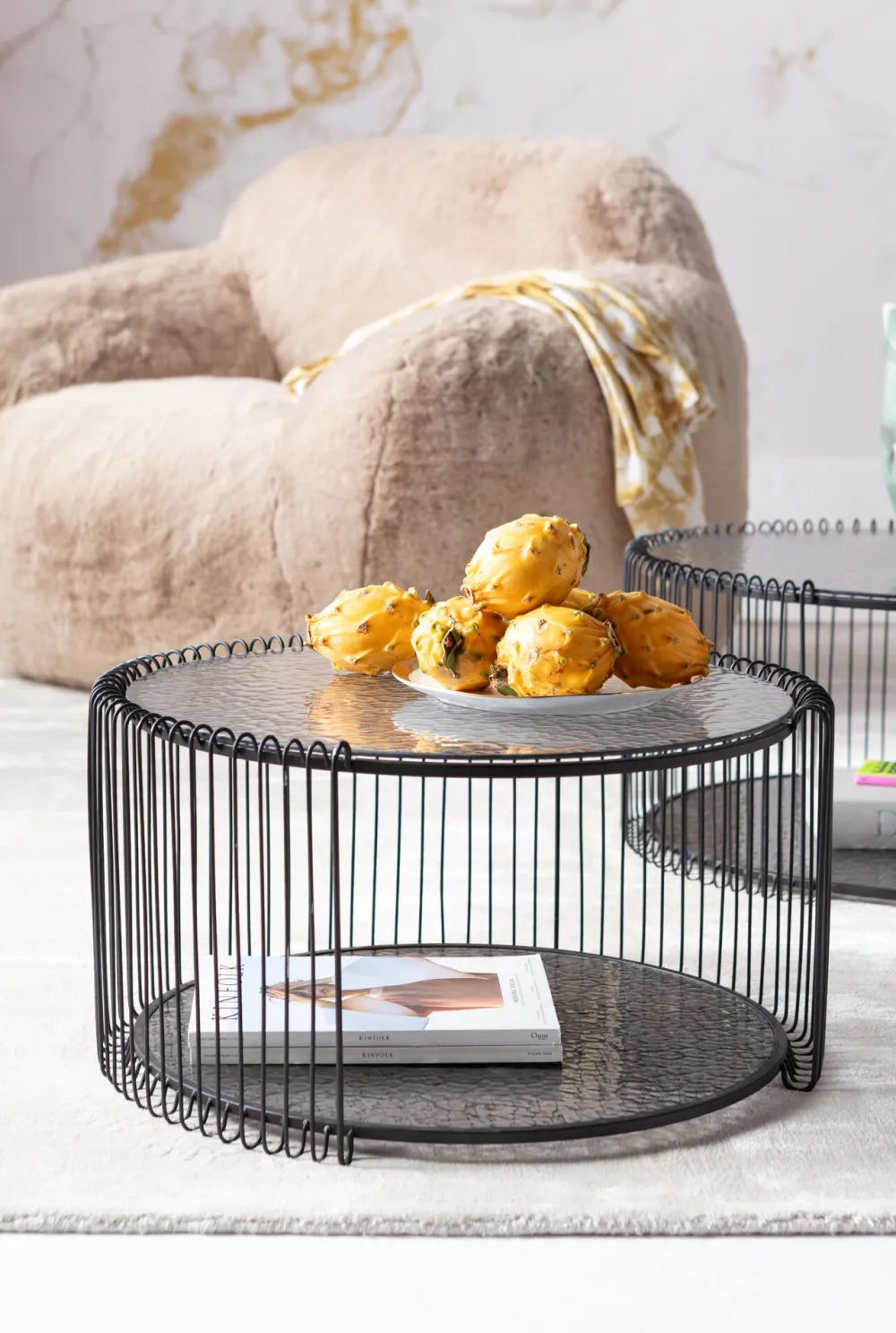 KARE Design Sohvapöydät*Wire Double Bubble Sohvapöytä Musta (2/Setti)