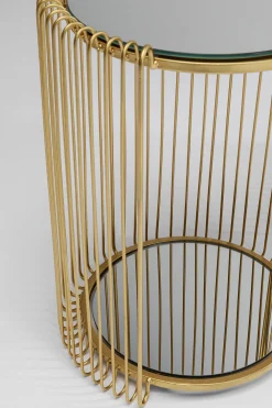 KARE Design Sohvapöydät|Olohuone*Wire Double Sivupöytä, Messinki (2/Setti)