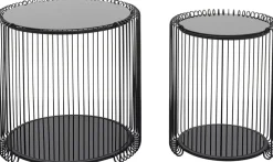 KARE Design Sohvapöydät*Wire Double Sivupöytä, Musta (2/Setti)