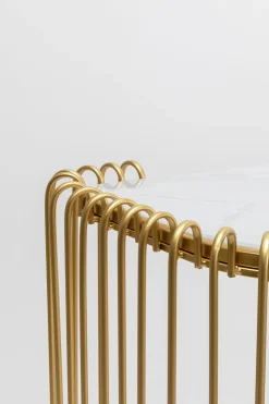 KARE Design Konsolipöydät Ja Sivupöydät*Wire Konsolipöytä - Marmorikuvioitu Lasi, Kulta 142x89cm