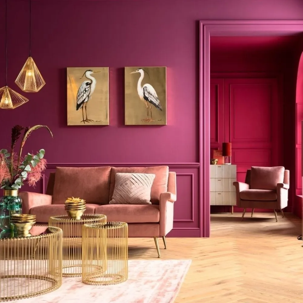 KARE Design Sohvapöydät|Olohuone*Wire Sivupöytä, Messinki (2/Setti)