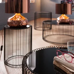 KARE Design Sohvapöydät*Wire Sivupöytä, Musta Ø44cm (2/Setti)