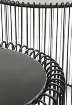KARE Design Sohvapöydät*Wire Sivupöytä, Musta Ø44cm (2/Setti)