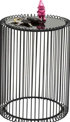KARE Design Sohvapöydät*Wire Sivupöytä, Musta Ø44cm (2/Setti)