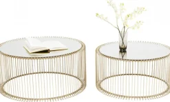 KARE Design Sohvapöydät|Olohuone*Wire Sohvapöytä, Messinki (2/Setti)