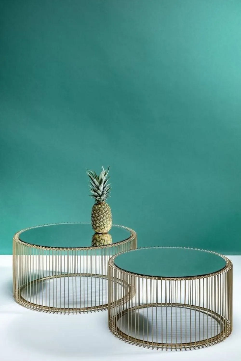 KARE Design Sohvapöydät|Olohuone*Wire Sohvapöytä, Messinki (2/Setti)