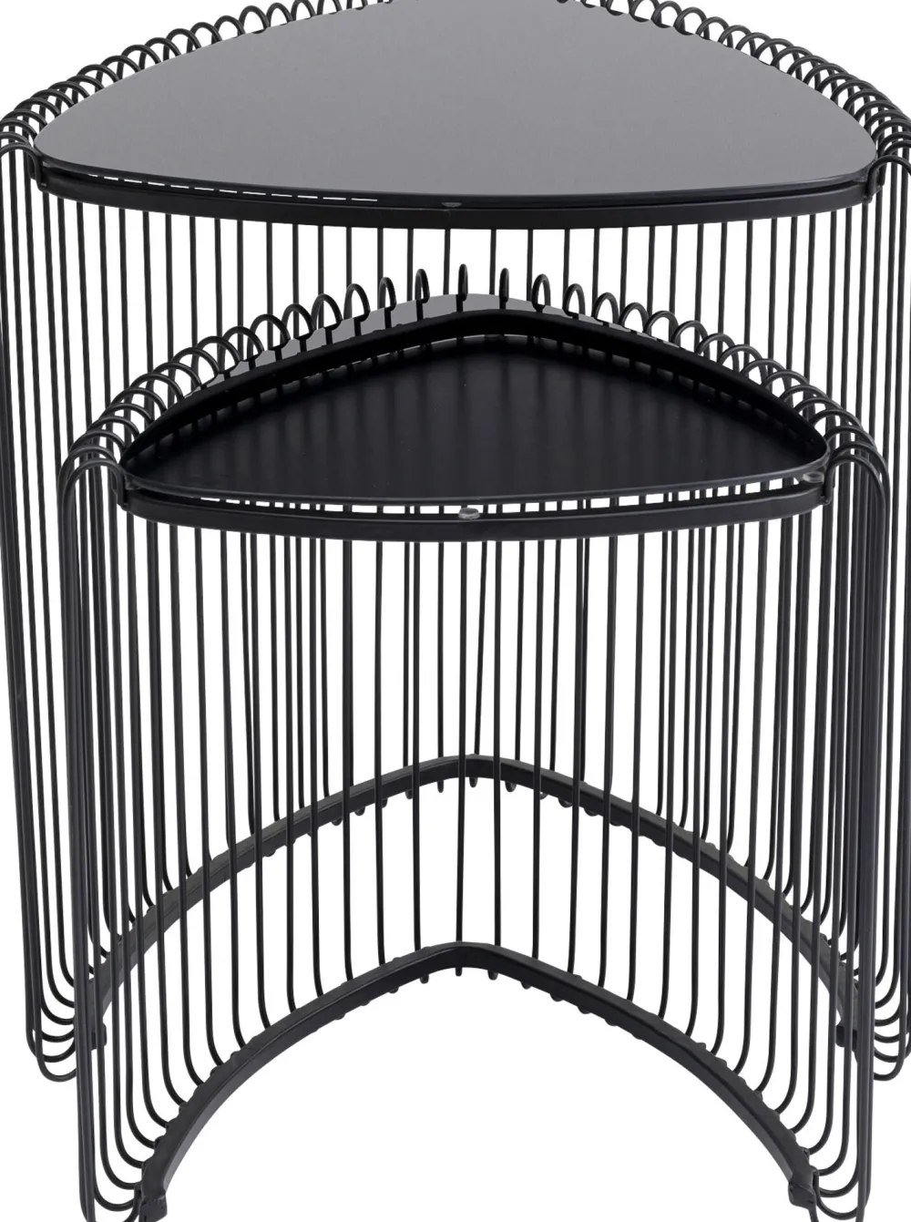 KARE Design Sohvapöydät|Olohuone*Wire Triangle Sivupöytä, Musta (2/Setti)