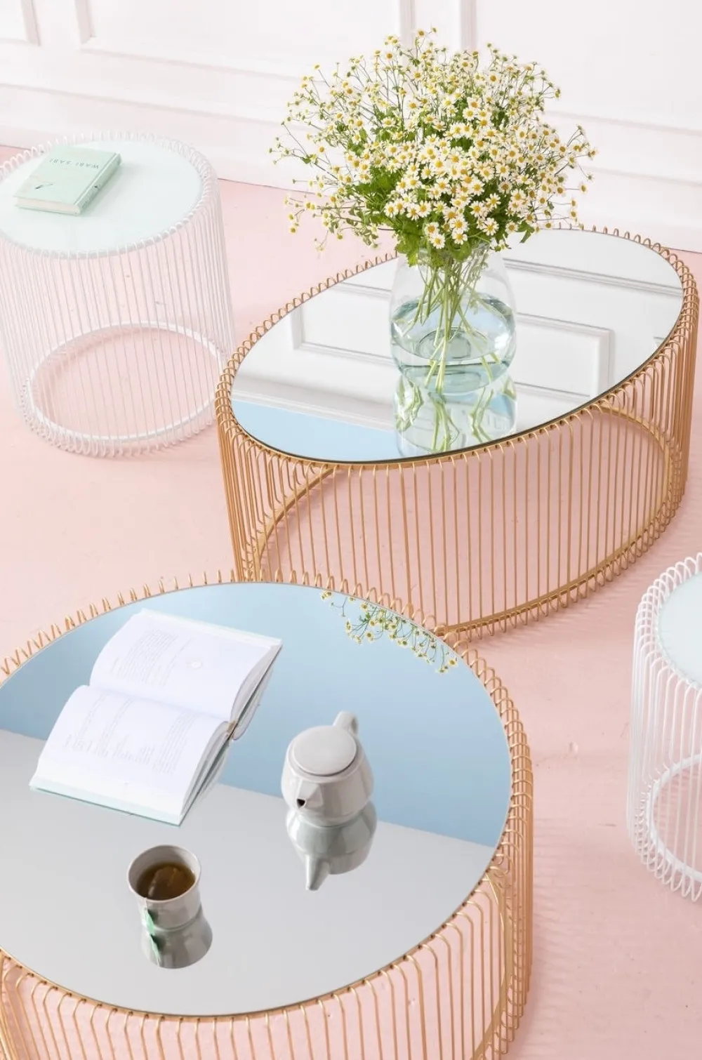 KARE Design Sohvapöydät*Wire Uno Sohvapöytä Messinki Ø80cm