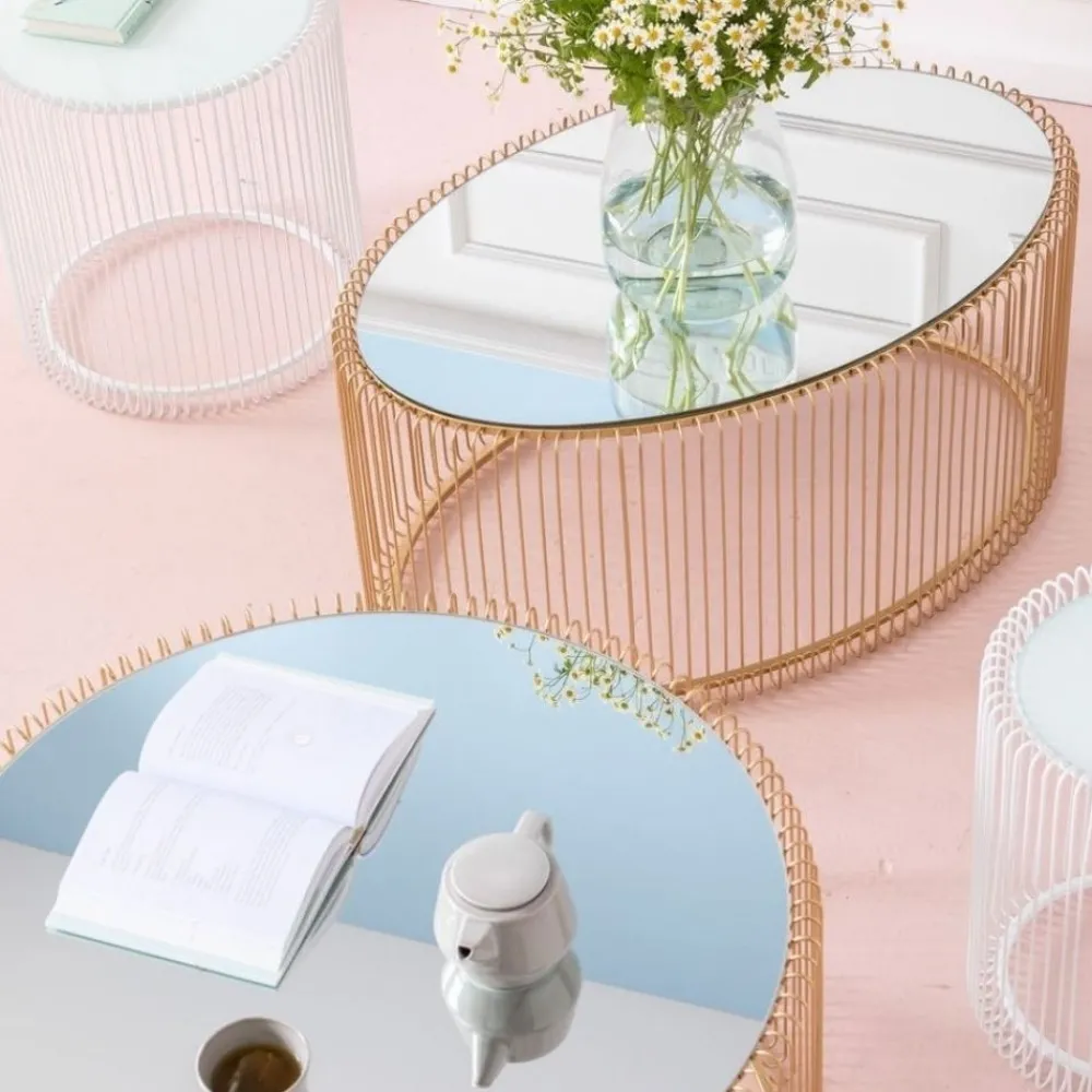 KARE Design Sohvapöydät*Wire Uno Sohvapöytä Messinki 60x90cm