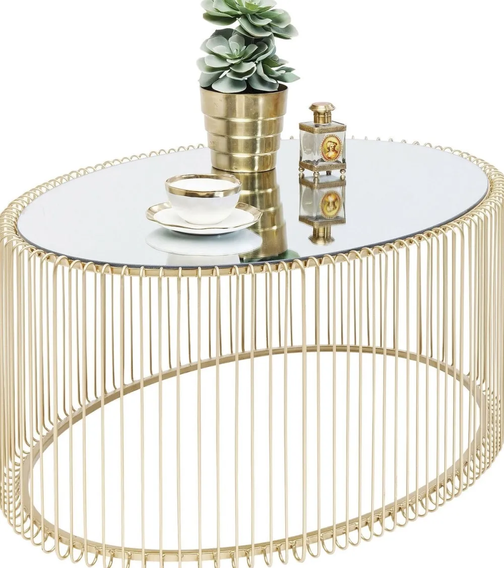 KARE Design Sohvapöydät*Wire Uno Sohvapöytä Messinki 60x90cm