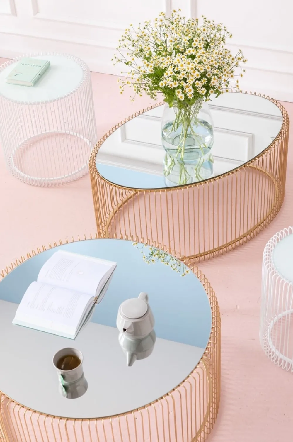 KARE Design Sohvapöydät*Wire Uno Sohvapöytä Messinki 60x90cm