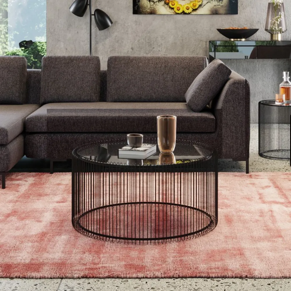 KARE Design Sohvapöydät*Wire Uno Sohvapöytä Musta Ø80cm