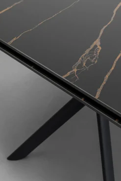 KARE Design Pöydät*Xenia Jatkettava Pöytä Musta 140(+30+30)x80cm