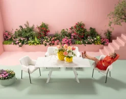 KARE Design Pöydät*Xenia Jatkettava Pöytä Valkoinen 140(+30+30)x80cm