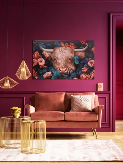 KARE Design Taulut*Yak In Flower Canvas Taulu140x90cm