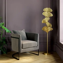 KARE Design Lattiavalaisimet*Yuva Lattiavalaisin, Kulta 160cm