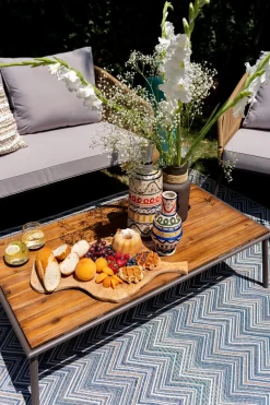 KARE Design Matot*Zigzag Blue Matto Ulkokäyttöön, Sininen 160x230cm