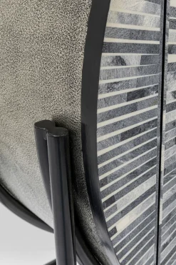 KARE Design Baarit*Zoom Baarikaappi - Pyöreä Muoto, Mustavalkoinen 100x160cm