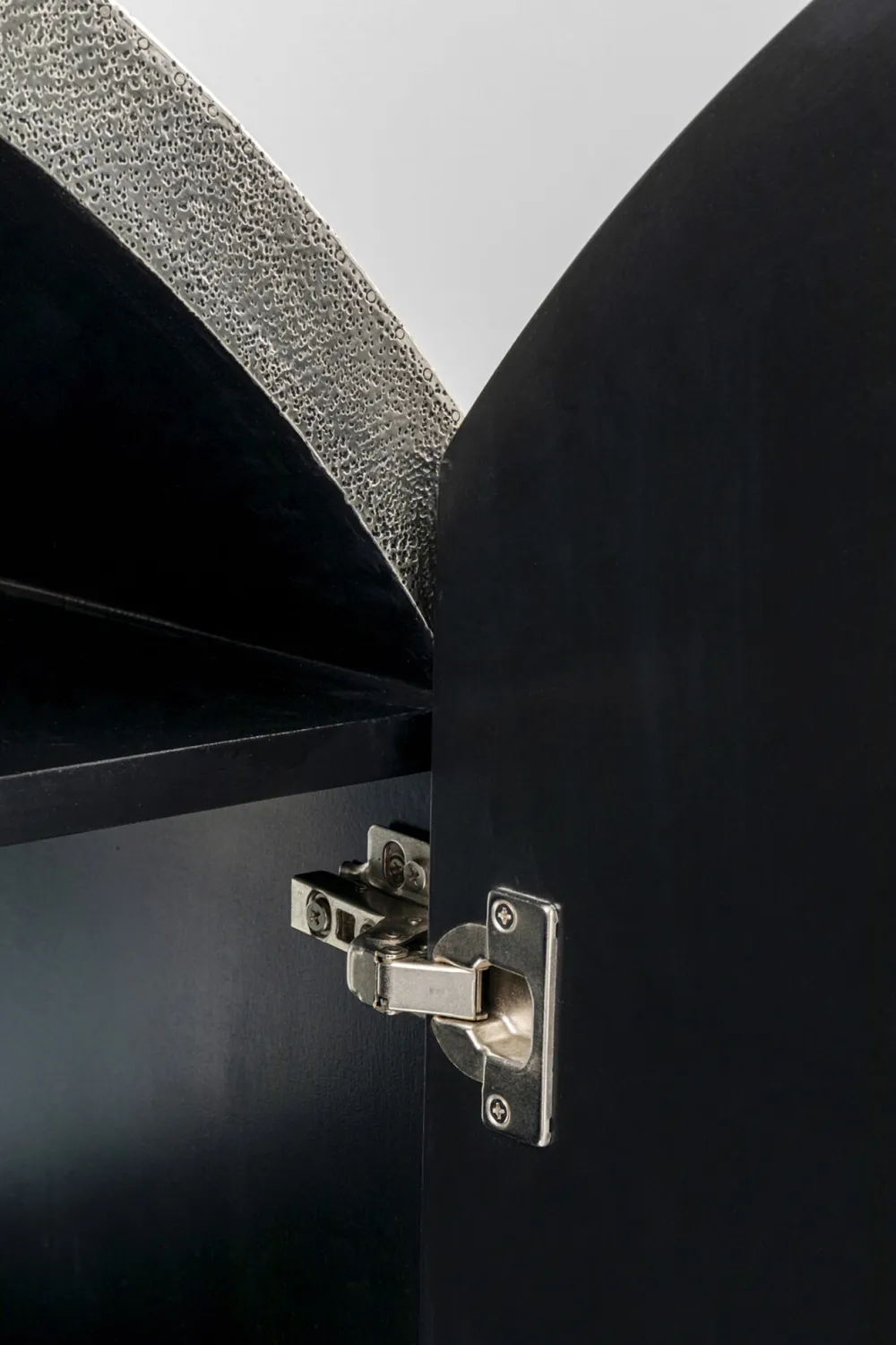 KARE Design Baarit*Zoom Baarikaappi - Pyöreä Muoto, Mustavalkoinen 100x160cm