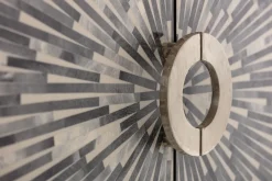 KARE Design Baarit*Zoom Baarikaappi - Pyöreä Muoto, Mustavalkoinen 100x160cm