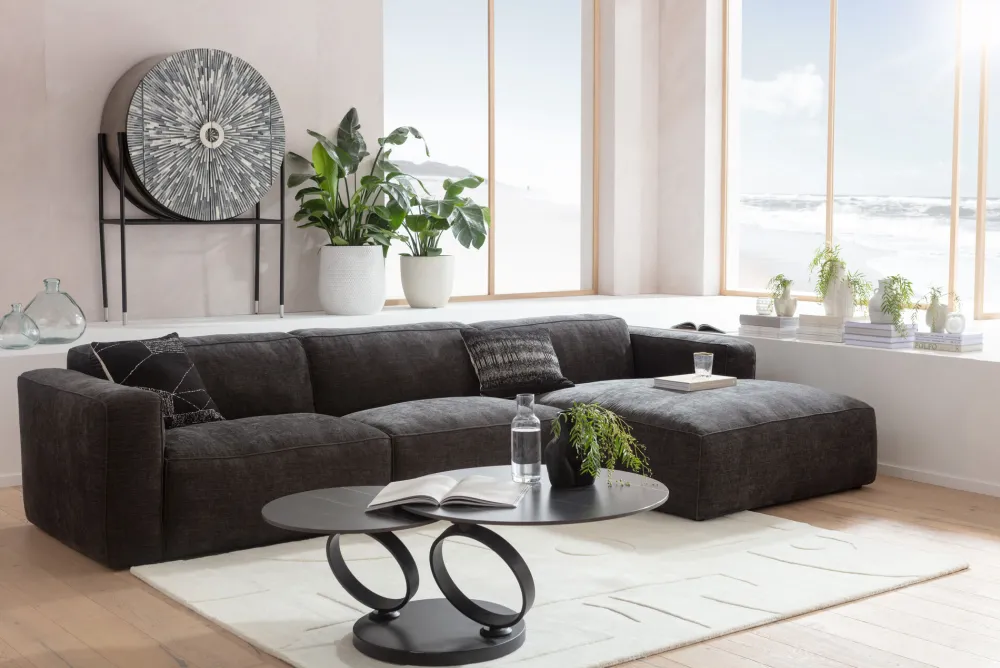 KARE Design Baarit*Zoom Baarikaappi - Pyöreä Muoto, Mustavalkoinen 100x160cm