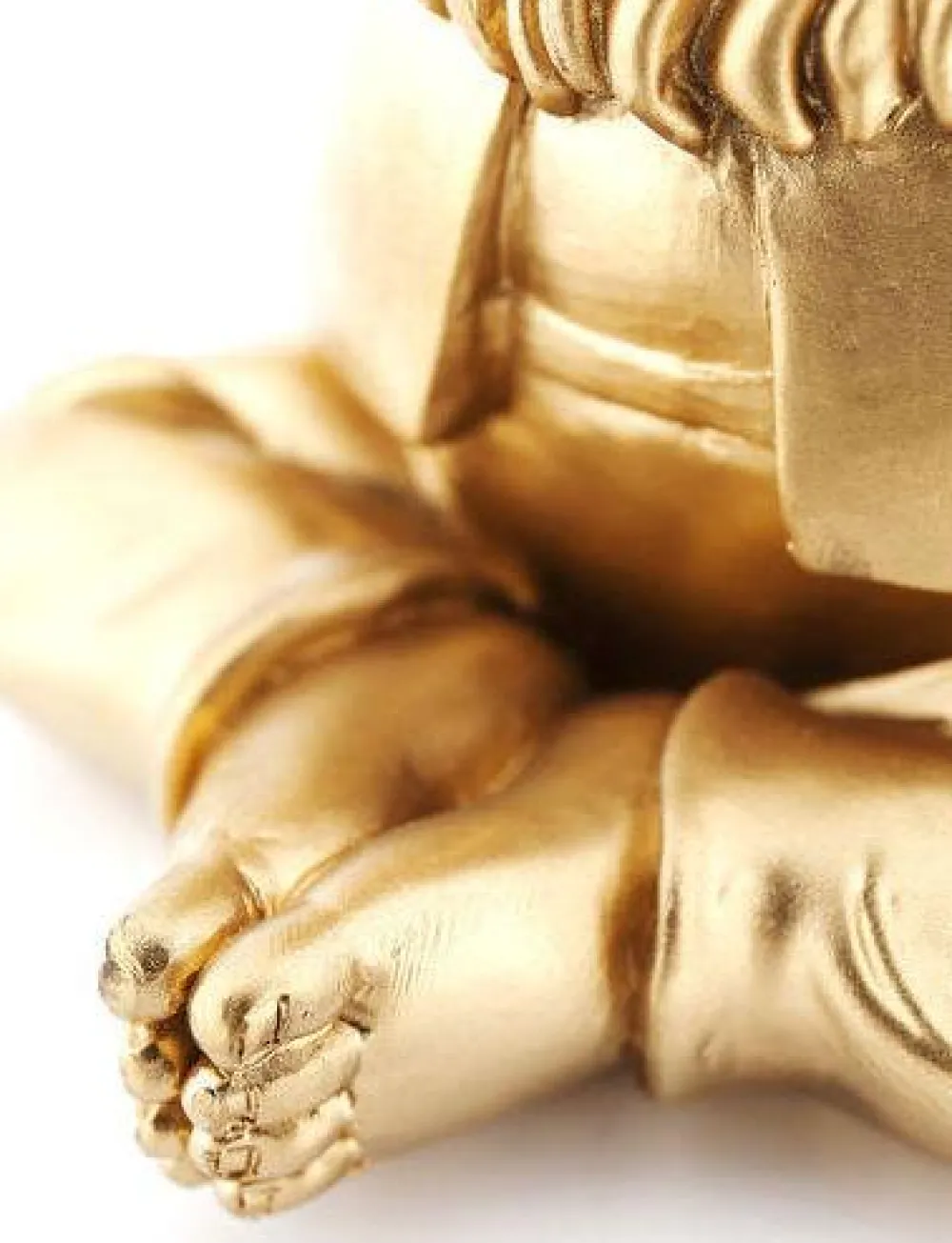 KARE Design Koriste-Esineet*Zwerg Meditation Tonttu - Kulta, Vihreä 19cm