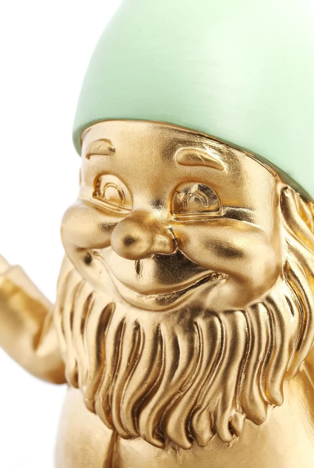 KARE Design Koriste-Esineet*Zwerg Meditation Tonttu - Kulta, Vihreä 19cm